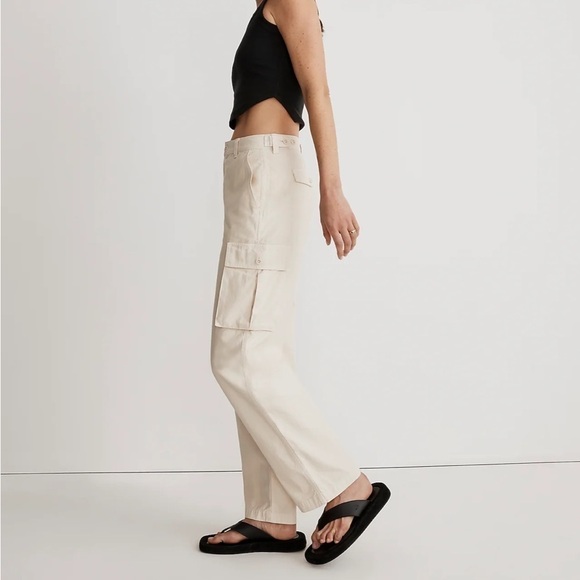 Madewell Garment-Dyed Low-Slung Straight Cargo Pants vintage linen - Picture 2 of 7